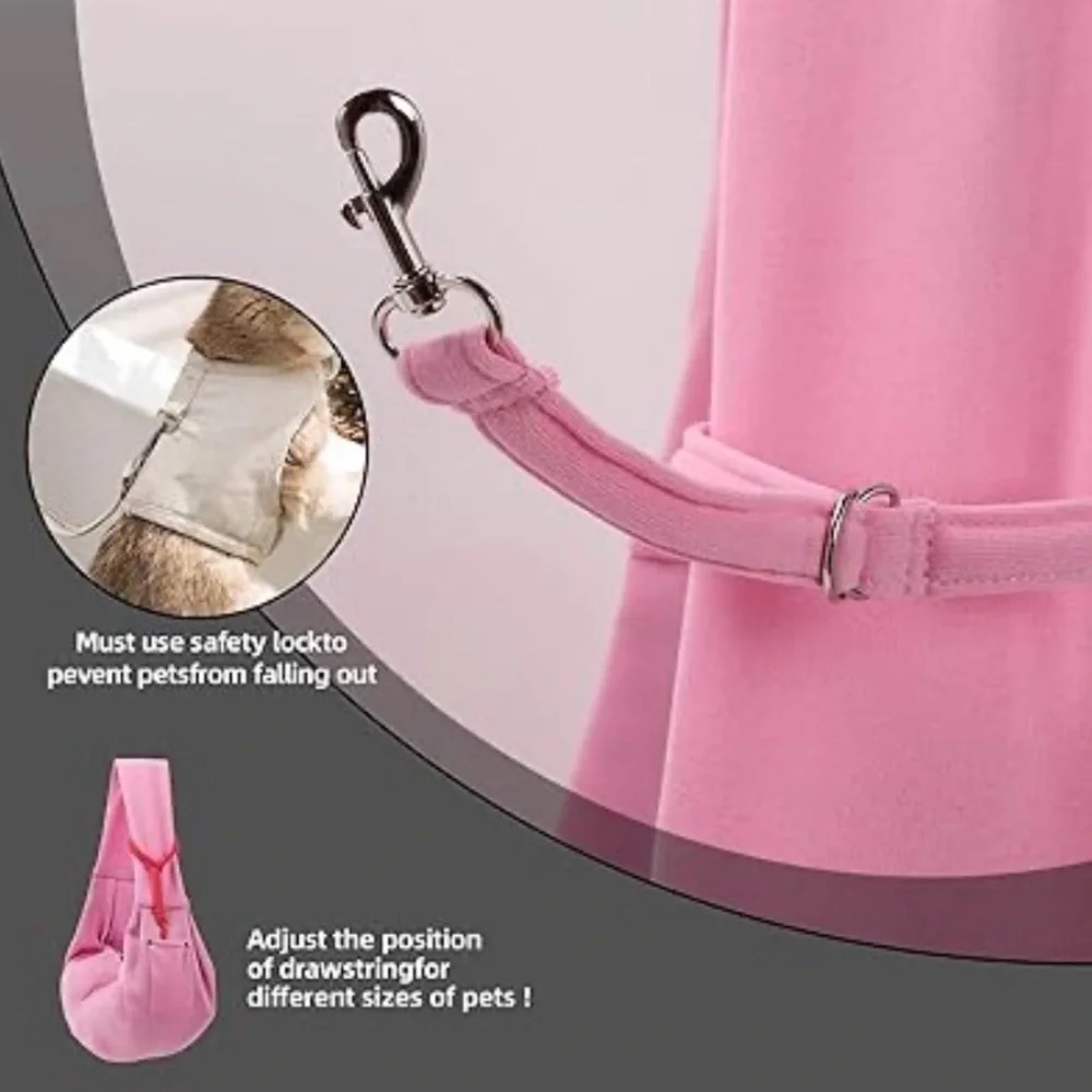 Dog cats Carrier Sling - Reversible Puppy Carrier Purse with Storage Pocket,